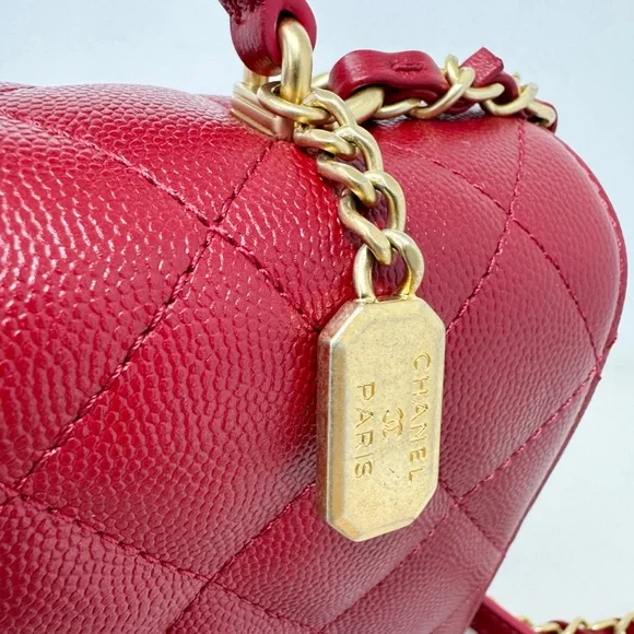 Chanel Red Top Handle Flap Bag - Picture 8 of 13